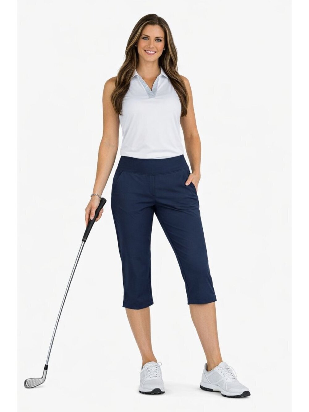 Jofit New Navy Womens Golf Pull-on Capri Pants Size XXS
